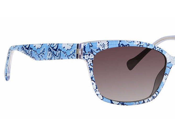 Vera Bradley KALLIE SWEET GARDEN BLUE 54mm New Sunglasses