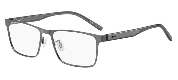 Hugo HG1316/G-R80-55 Matte Dark Ruthenium Rectangle Eyeglasses 55mm Eyeglasses