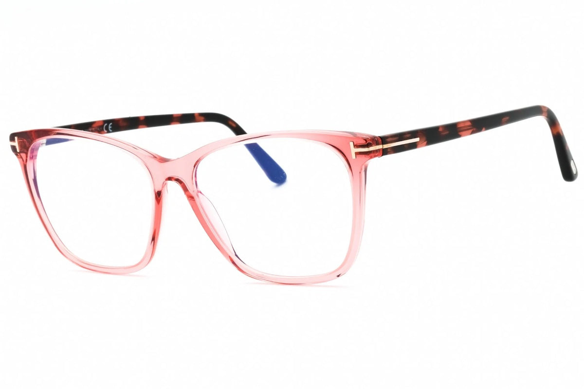 Tom Ford FT5762-B 074 Pink Rectangle Eyeglasses 55mm Eyeglasses
