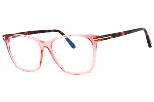 Tom Ford FT5762-B 074 Pink Rectangle Eyeglasses 55mm Eyeglasses