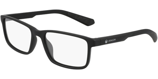 Dragon DR2049-002 eyeglasses in matte black frame with clear lenses