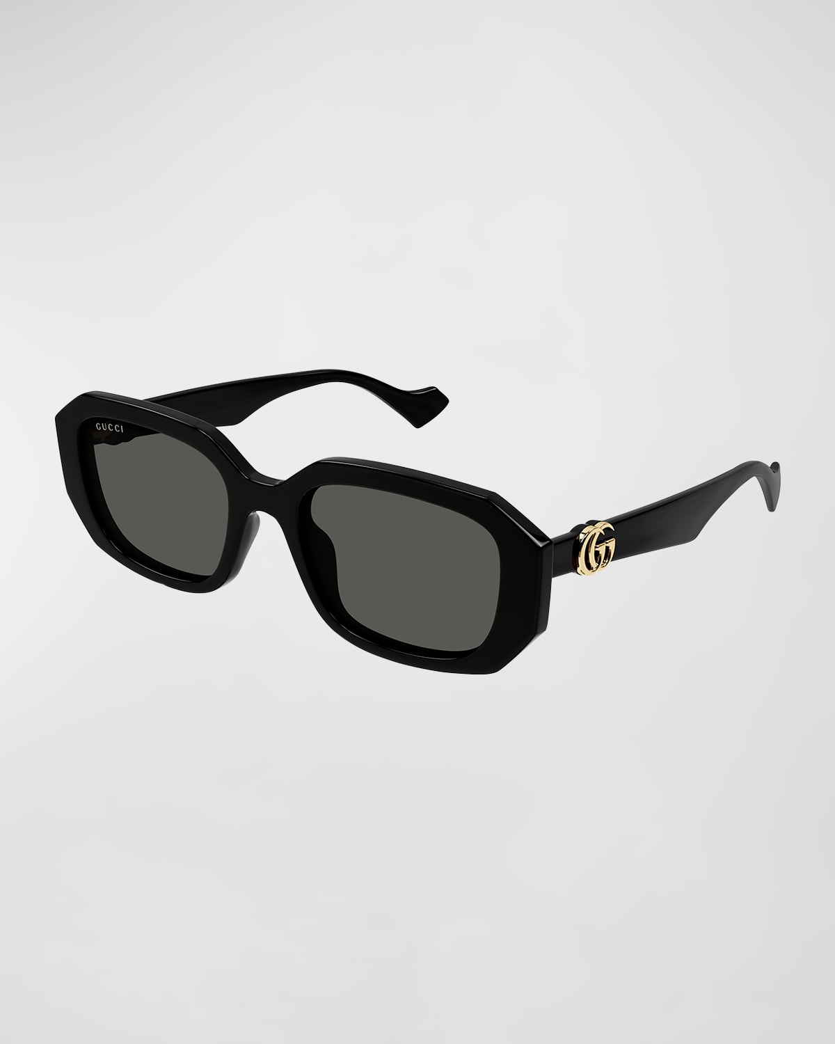 Gucci GG1535S-001 Black Rectangular Sunglasses 54mm Sunglasses