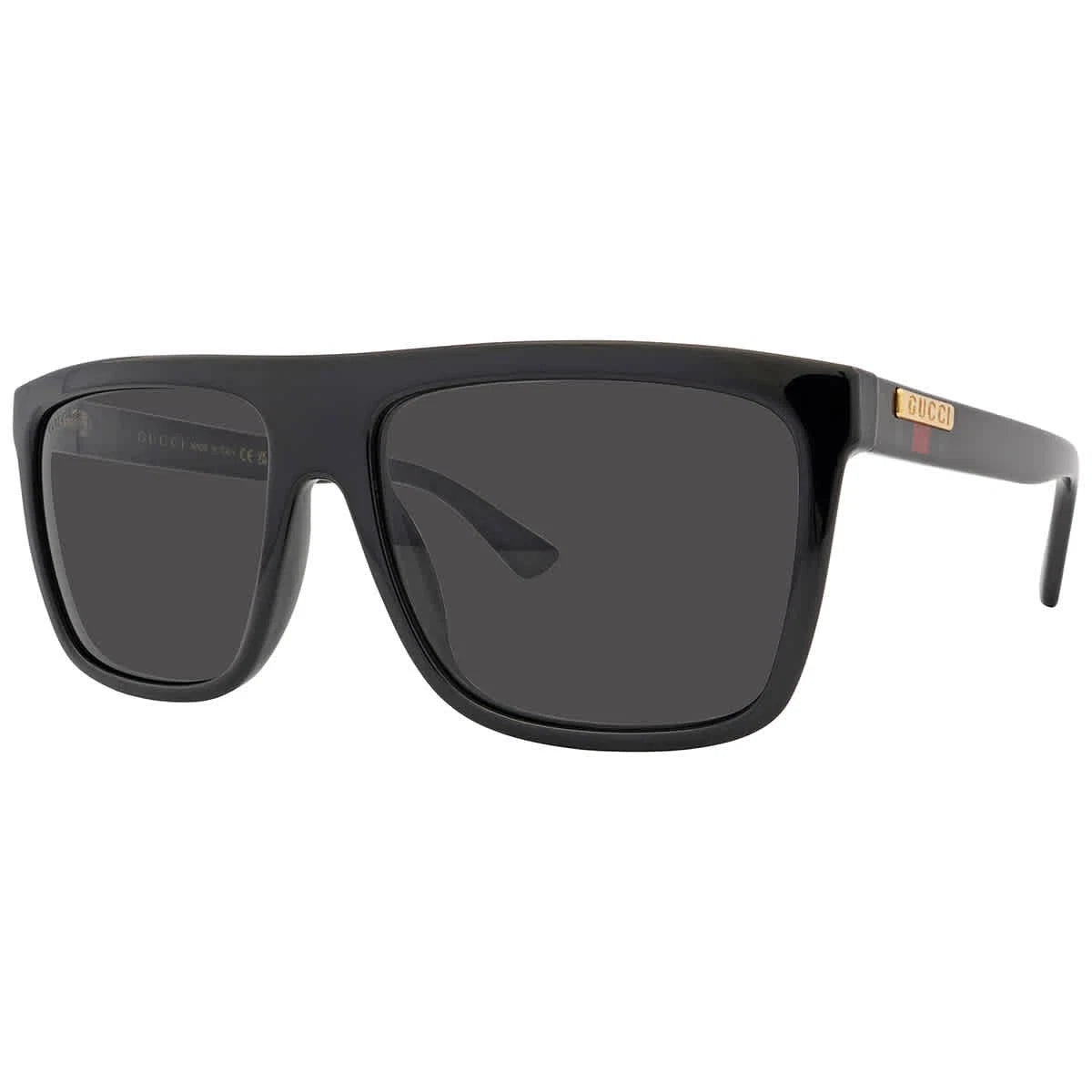 Gucci GG0748S-001 Black Rectangular Sunglasses 59mm Sunglasses