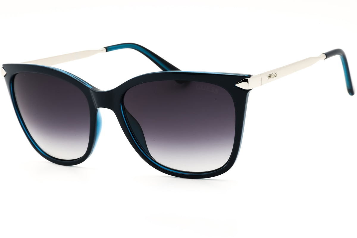Guess GU7483-90B Shiny Navy Rectangular Sunglasses 56mm Sunglasses