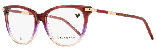 Longchamp LO2727-603 eyeglasses in gradient burgundy pink frame with clear lenses