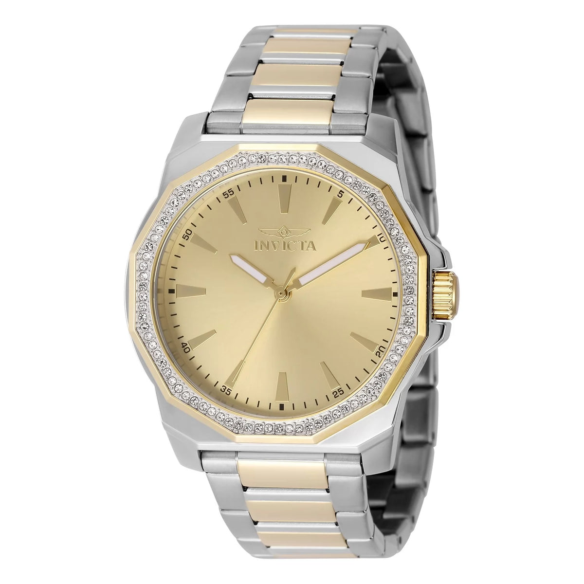 Invicta 49106 Quartz Watch Gold Dial Stainless Steel 42mm Men