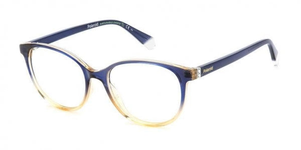 Polaroid PLDD467-YRQ-54 Blue Beige Rectangle Eyeglasses 54mm Eyeglasses
