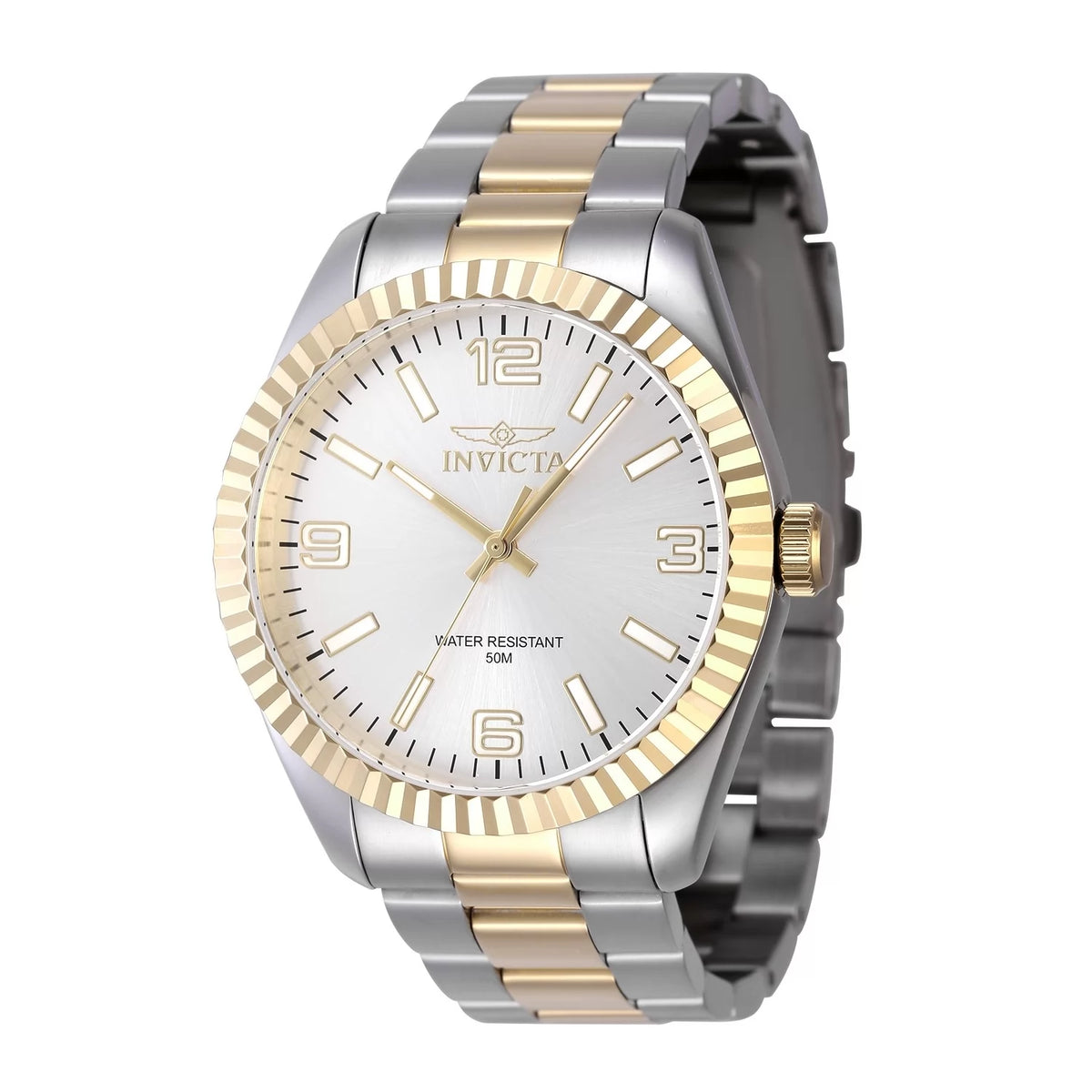 Invicta 47454 Quartz Watch Silver Dial Stainless Steel 43mm Men