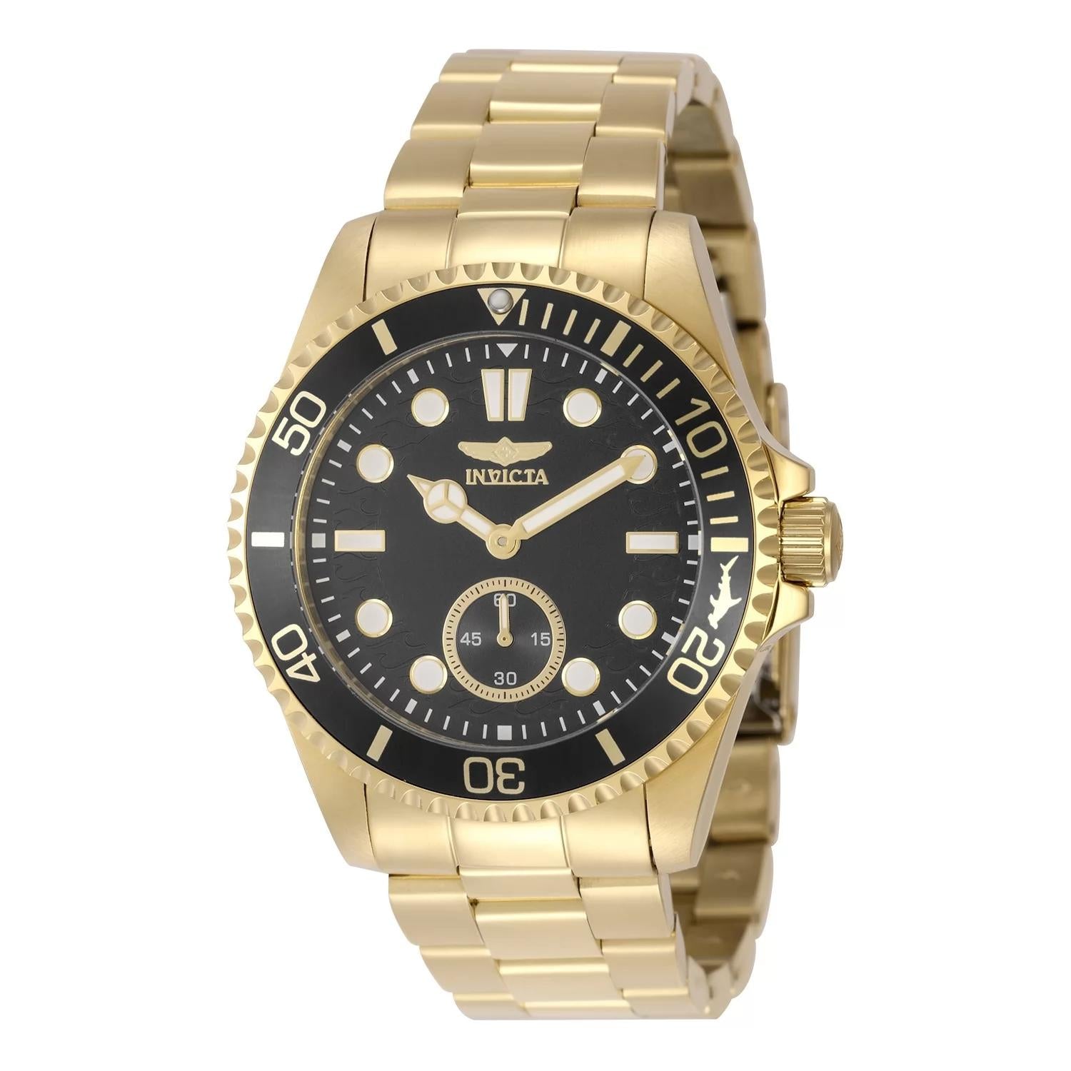 Invicta 49429 watch with black dial and stainless steel band