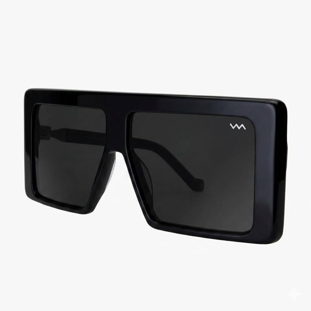 Vava BL0000-BLK BLK SIL sunglasses in black/black/silver frame with silver lenses