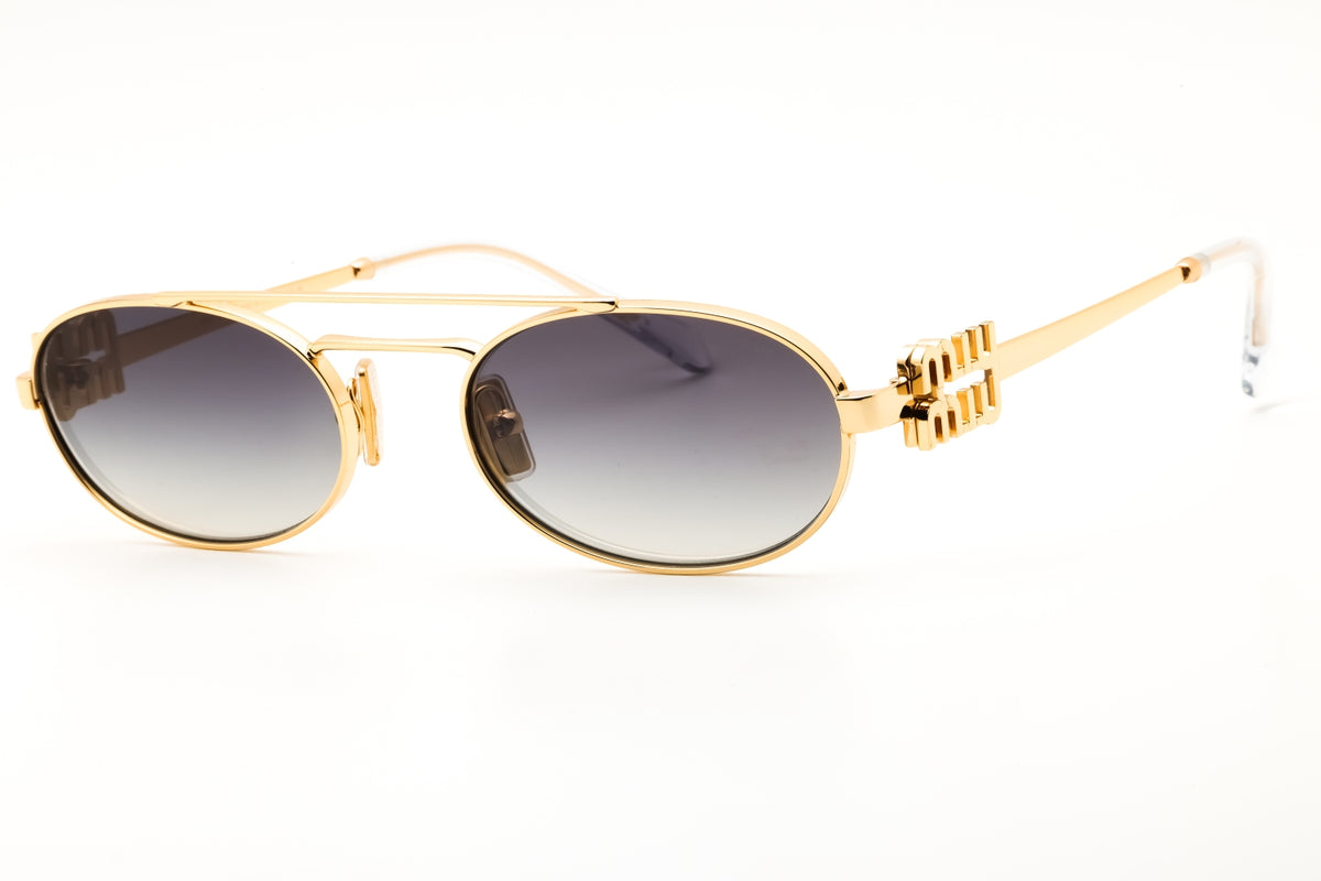 Miu Miu 0MU 54ZS-5AK30C Gold Oval Sunglasses 53mm Sunglasses