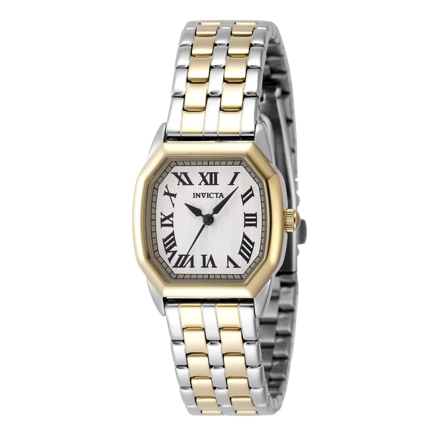 Invicta 48958 watch with silver dial and stainless steel band