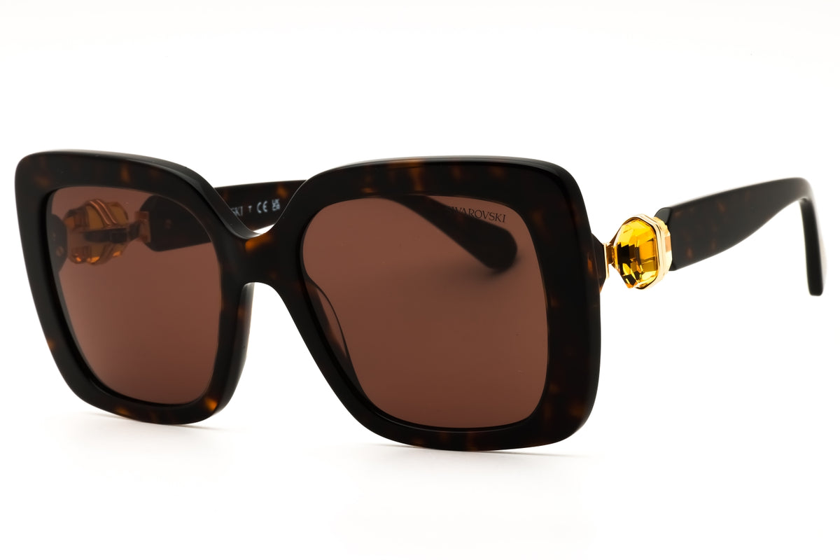 Swarovski SK6001-100273 Havana Oversized Sunglasses 55mm Sunglasses