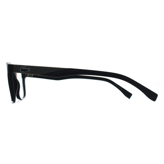 Lacoste L2862-001 eyeglasses in matte black frame with clear lenses