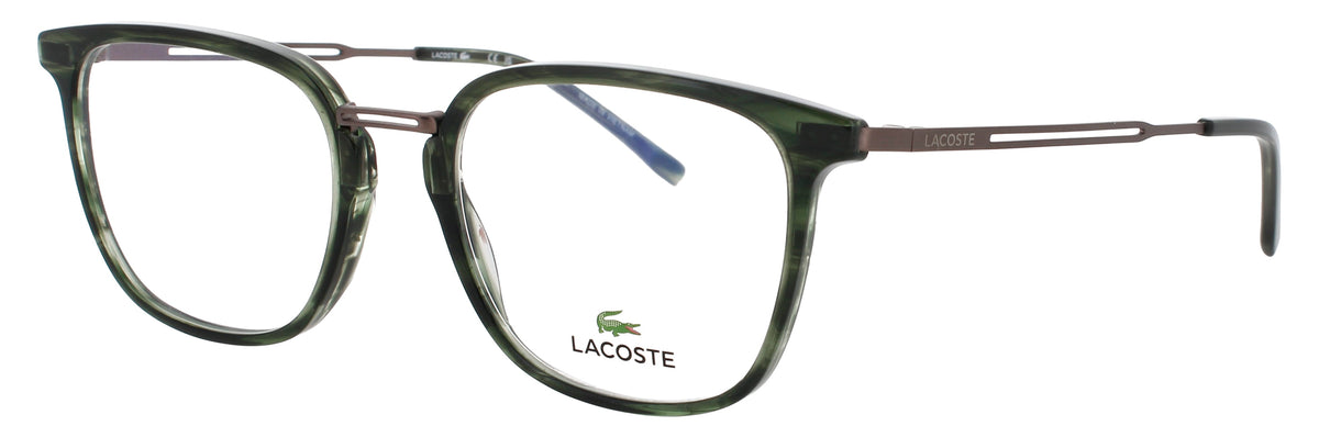 Lacoste L2853PC-N-220-52 GREEN HAVANA  Men's Eyeglasses 52mm Eyeglasses