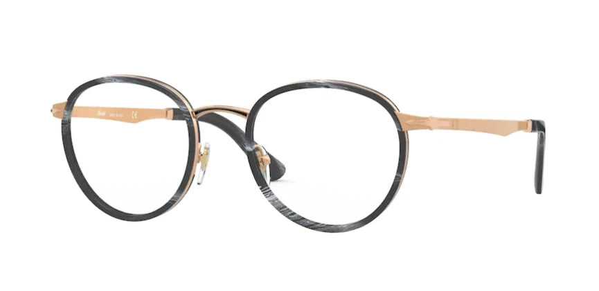 Persol 0PO2468V 1080 49 Gold Black Round  49mm