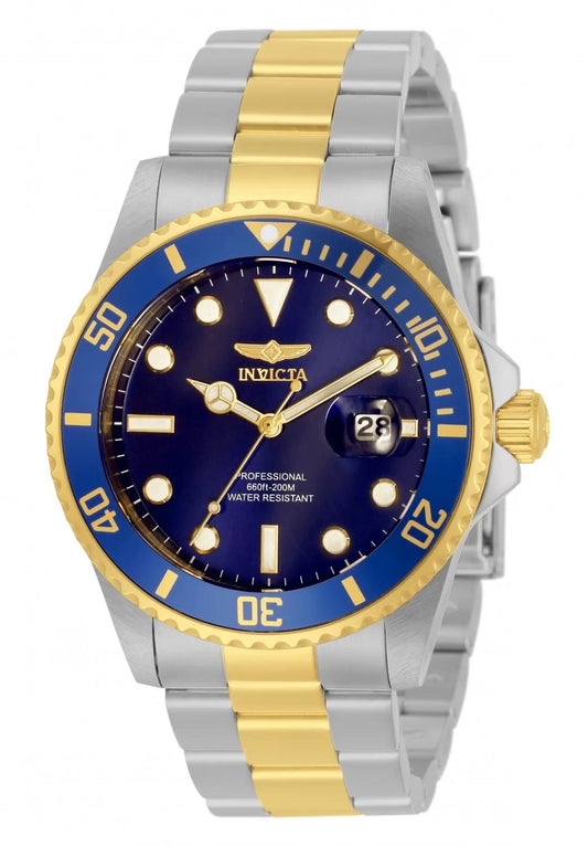 Invicta 33268 watch with blue dial and stainless steel band