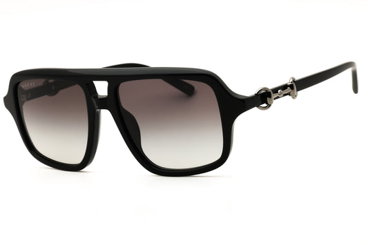 Gucci GG2052S-005 BLACK Rectangular Sunglasses 55mm Sunglasses
