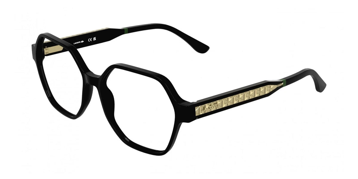 Lacoste L4000 001 Black Rectangle Eyeglasses 55mm Eyeglasses