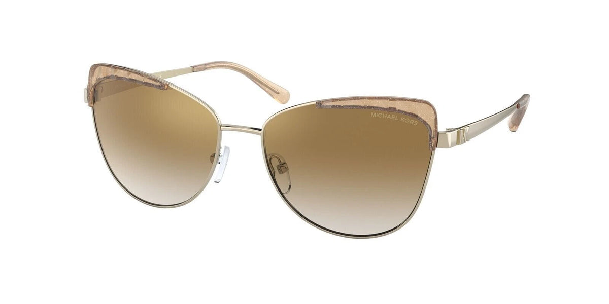 Michael Kors 0MK1084-10146E-56 Light Gold Aviator SUNGLASSES 0mm Sunglasses