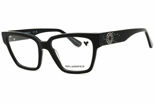 KARL LAGERFELD KL6112RN-001 eyeglasses in black frame with clear lenses
