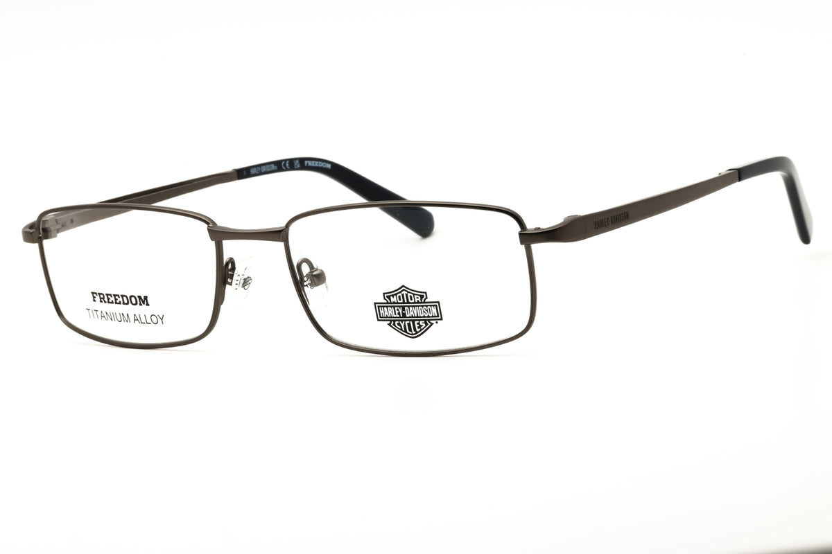 Harley Davidson HD9027-009 matte gunmetal Rectangular Eyeglasses 55mm