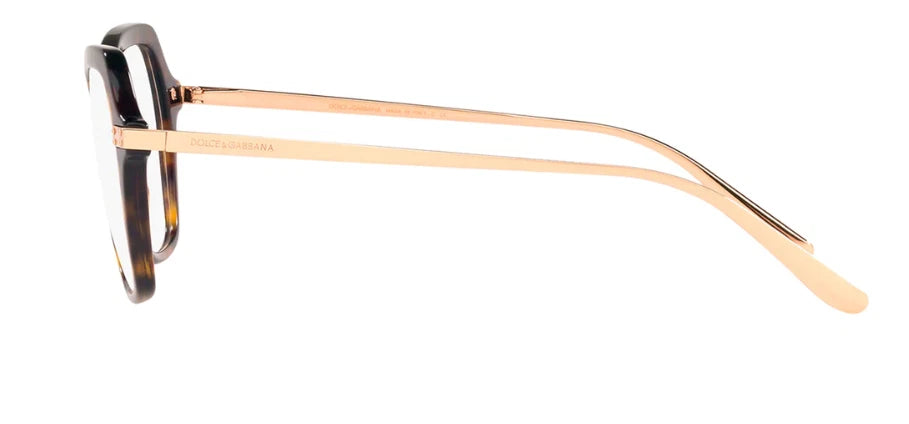 Dolce Gabbana 0DG3311-502-53 Tortoise / Havana & Gold Cat Eye EYEGLASSES 53mm Eyeglasses