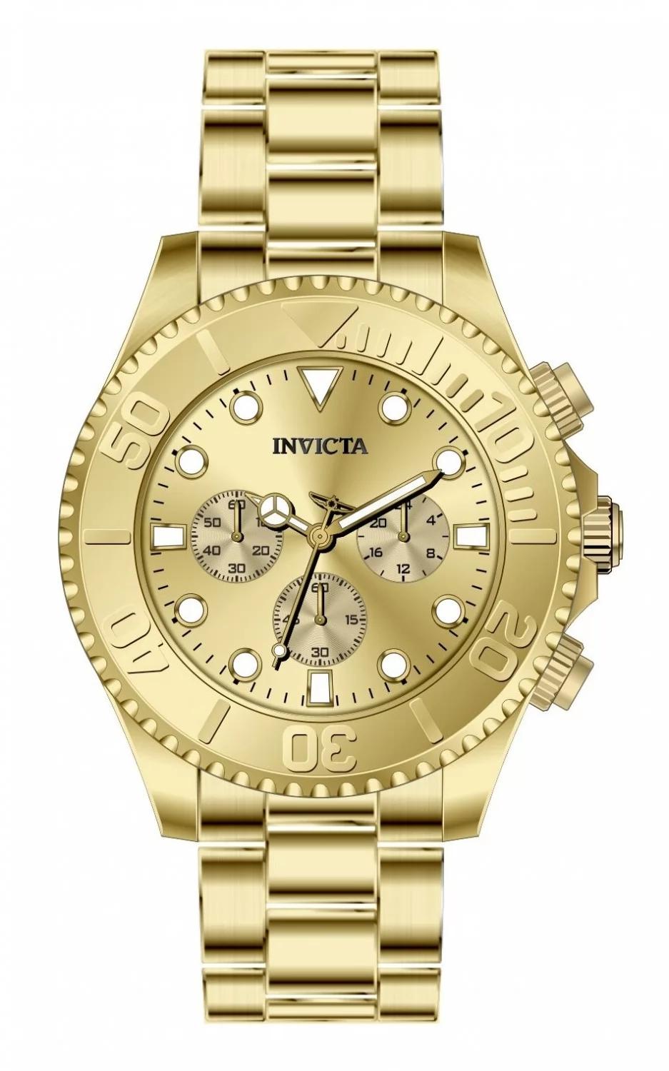 Invicta 50588 50588 Watch - Gold Dial Stainless Steel Band