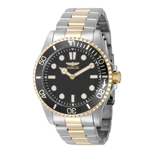 Invicta 49698 watch with black dial and stainless steel band