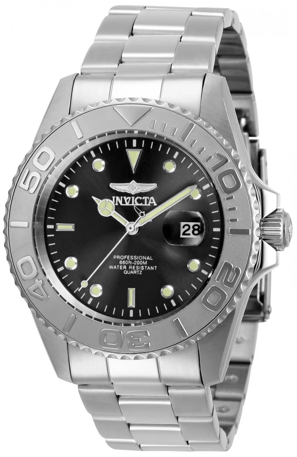 Invicta 29944 watch with black dial and stainless steel band