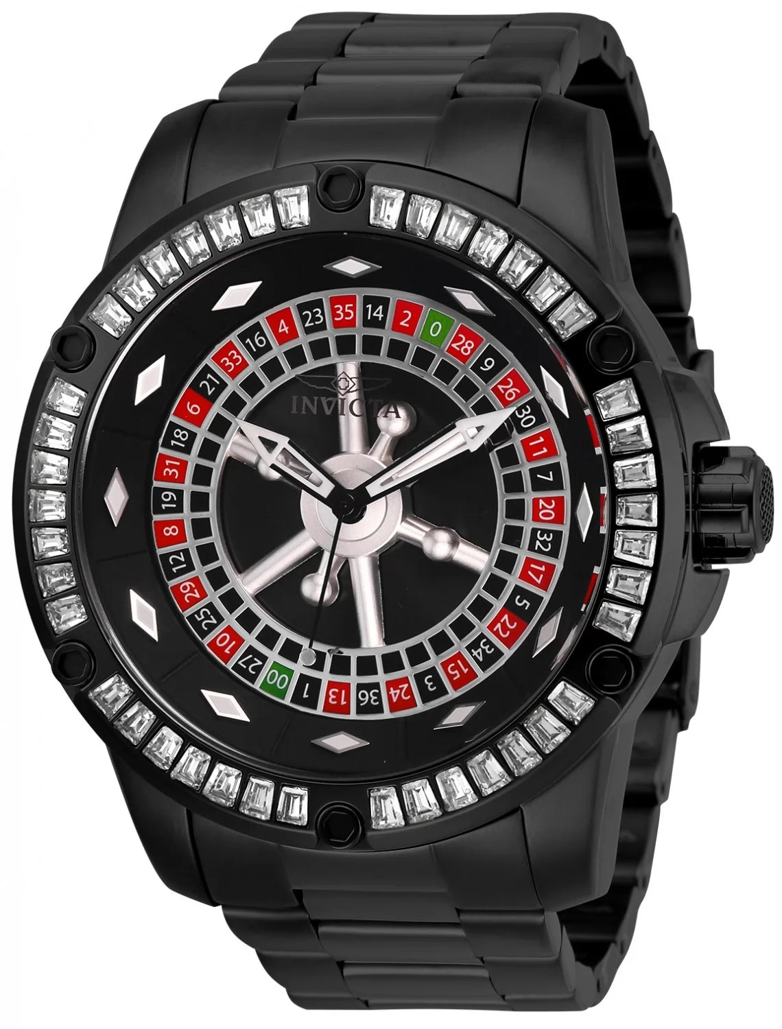Invicta 28715 Automatic Watch Black Dial Stainless Steel 52mm Men