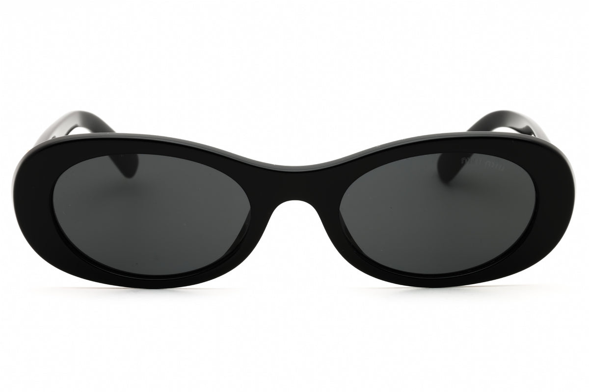 Miu Miu 0MU 06ZS-1AB5S0 Black Oval Sunglasses 50mm Sunglasses