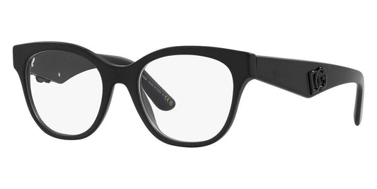 Dolce Gabbana 0DG3371-2525-51 Matte Black Square EYEGLASSES 51mm Eyeglasses
