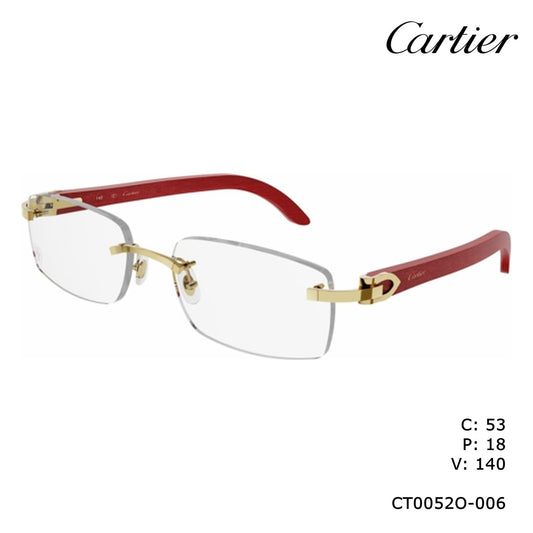 Cartier CT0052o-006 53mm New Eyeglasses