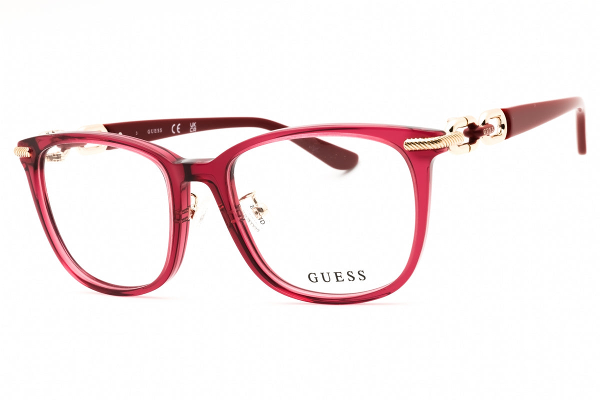 Guess GU50203-D-066 shiny red Rectangular Eyeglasses 53mm Eyeglasses