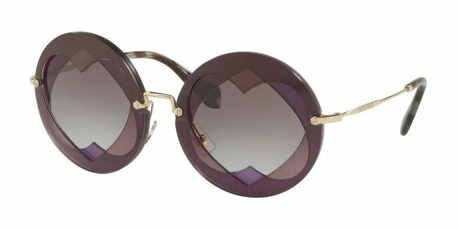 Miu Miu 0MU01SS-BOL3E2-62 Lilac pink Oval SUNGLASSES 0mm Sunglasses