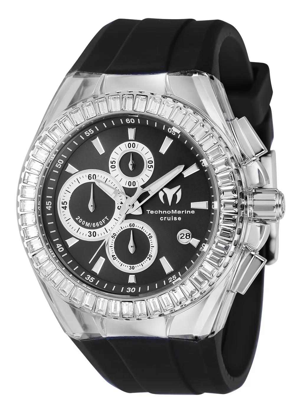 TechnoMarine TM-121149 TM-121149 Watch - Black Dial Silicone Band