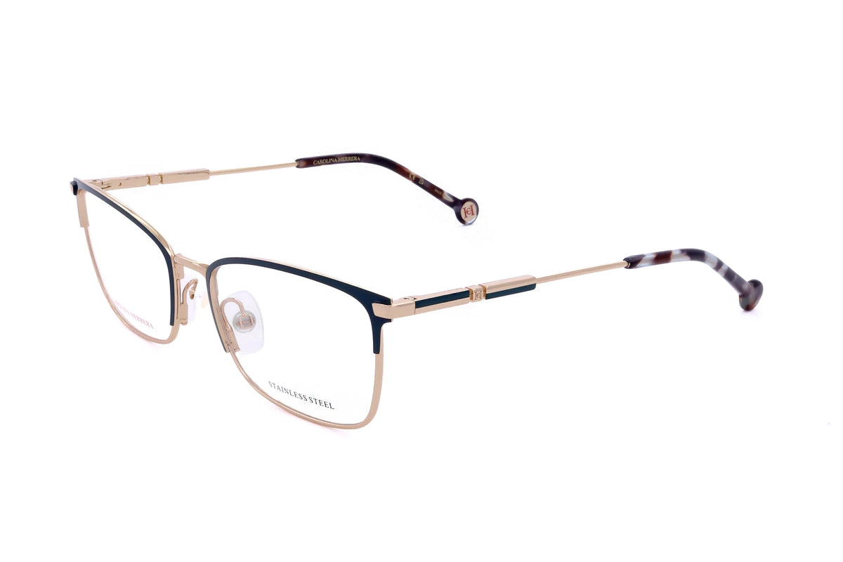 Carolina Herrera HER-0204 PEF Gold Rectangle Eyeglasses 54mm Eyeglasses