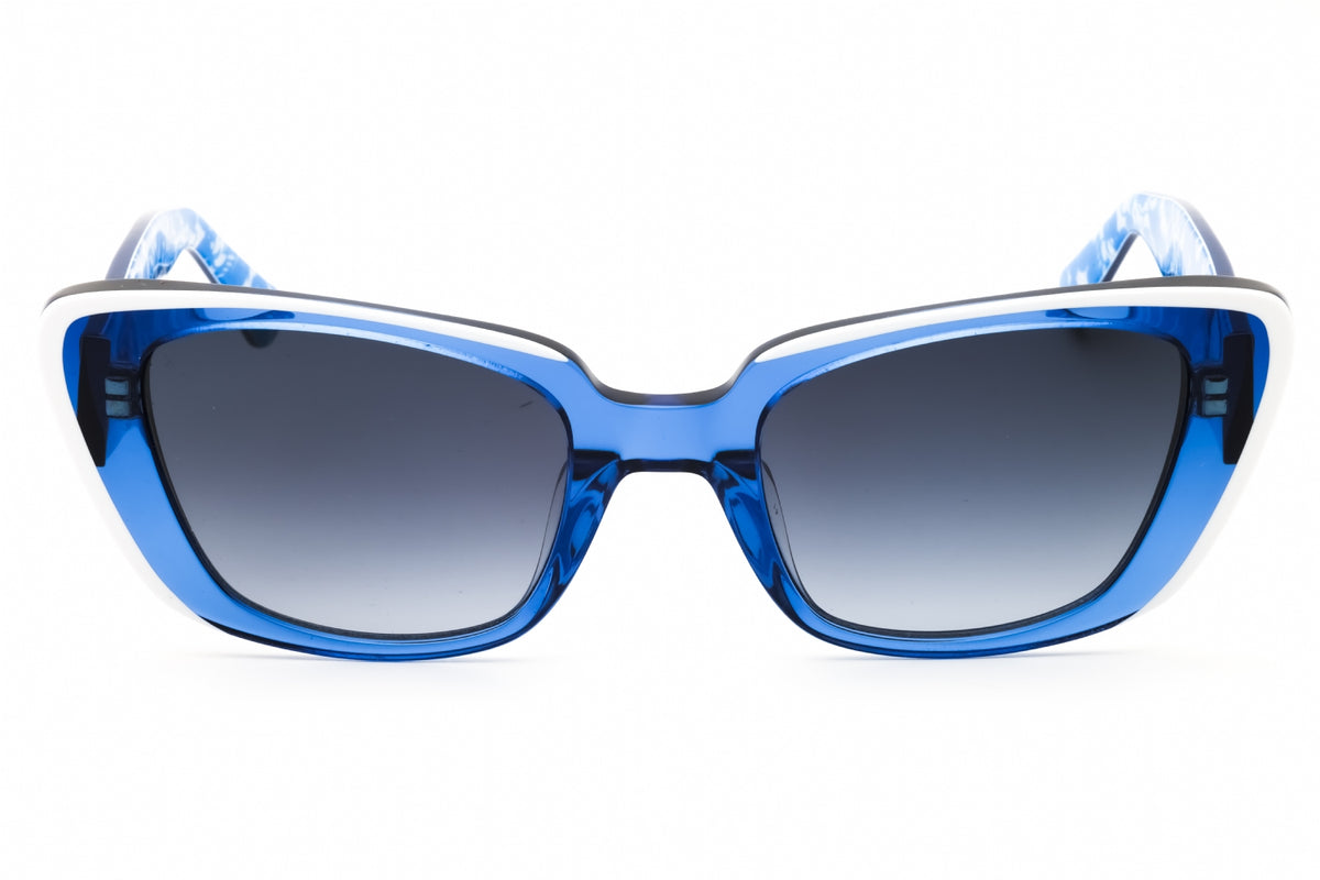 Kate Spade FABIA/S-00JU 9O BLUE WHITE Cat eye Sunglasses 51mm Sunglasses