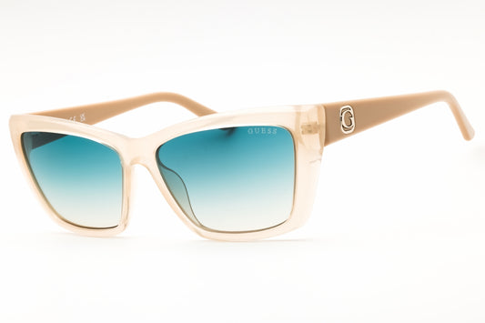 Guess GU00098-25P sunglasses in ivory frame with gradient green lenses