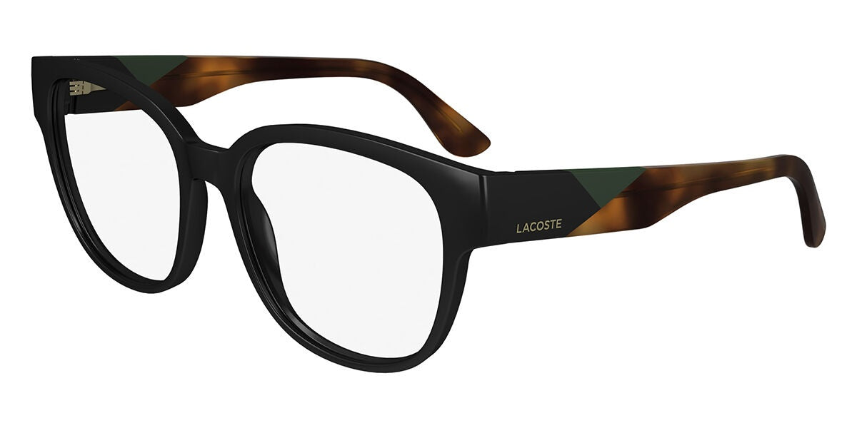 Lacoste L2953 001 Black Habana Rectangle Eyeglasses 55mm Eyeglasses