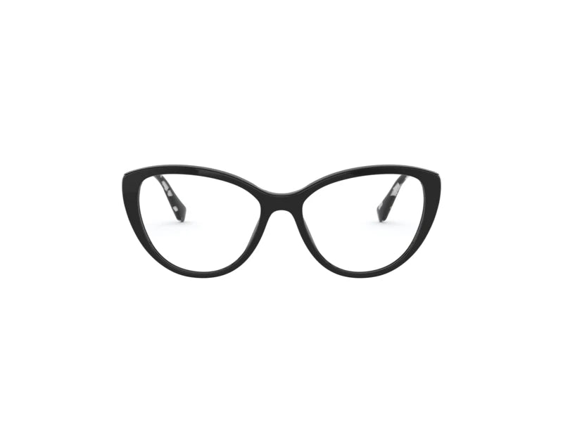 Miu Miu 0MU02SV-1AB1O1-53 Black Oval EYEGLASSES 0mm Eyeglasses