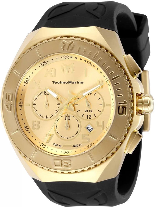 TechnoMarine TM-225005 TM-225005 Watch - Gold Dial Silicone Band