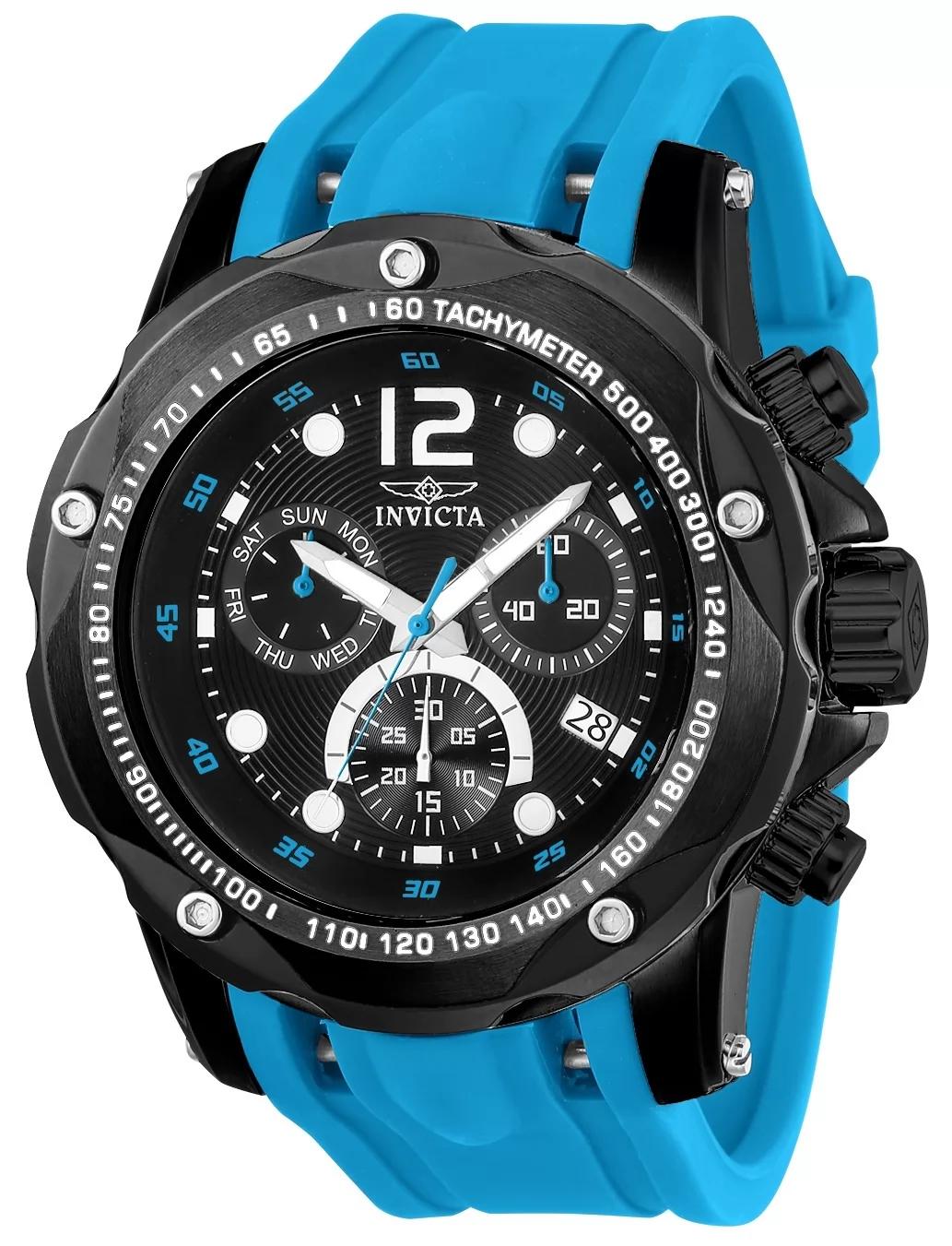 Invicta 20075 20075 Watch - Black Dial Polyurethane Band