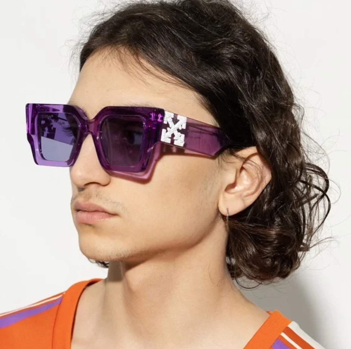 Off-White Catalina Crystal Purple 55mm New Sunglasses