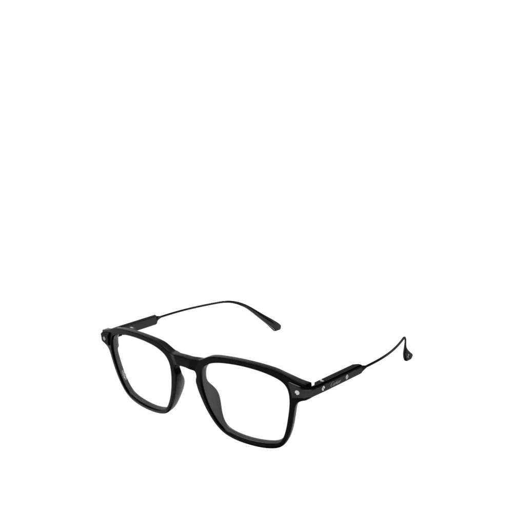 Cartier CT0611O-003 Black Rectangular Eyeglasses 52mm Eyeglasses