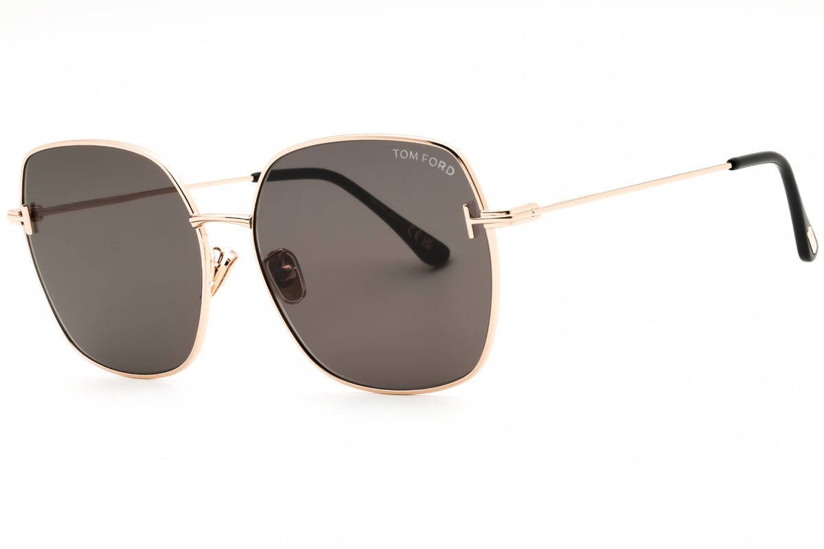 Tom Ford FT1250-K-28A shiny rose gold Rectangular Sunglasses 59mm