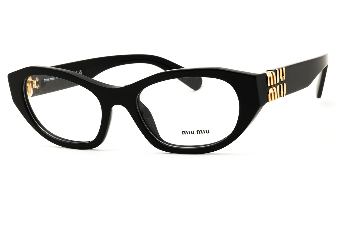 Miu Miu 0MU 03WV-16K1O1 Black Oval Eyeglasses 53mm Eyeglasses