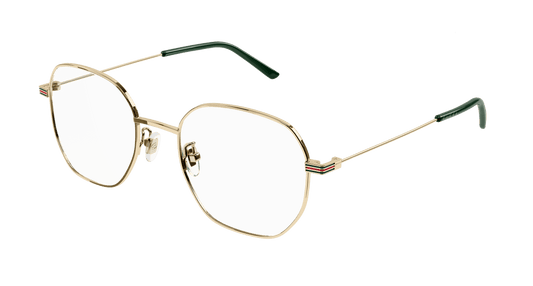 Gucci GG1125oA-002 eyeglasses in gold frame with clear lenses