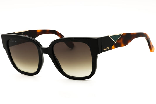 Lacoste L6044S N-001 BLACK Rectangular Sunglasses 54mm Sunglasses